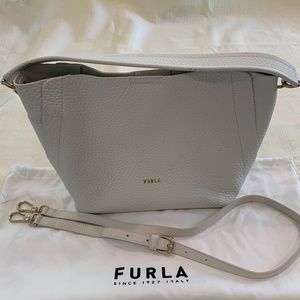Furla White Grace Hobo